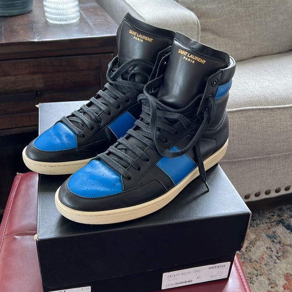 saint laurent royal blue sneakers